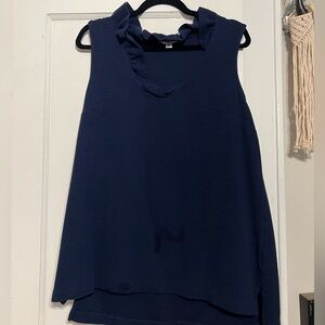Navy Sleeveless Top